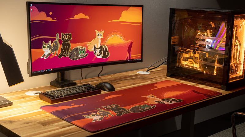 "Meowvelous Morning" — Dooley Noted Deskmat