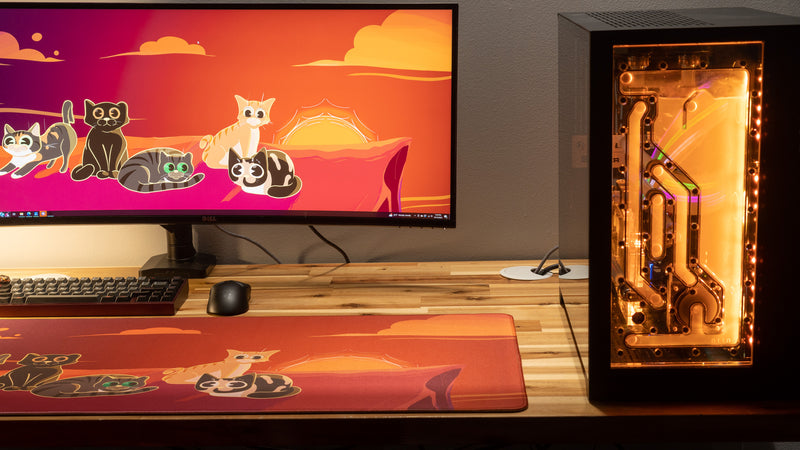"Meowvelous Morning" — Dooley Noted Deskmat