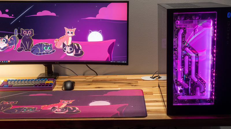 "Purrfect Evening" — Dooley Noted Deskmat