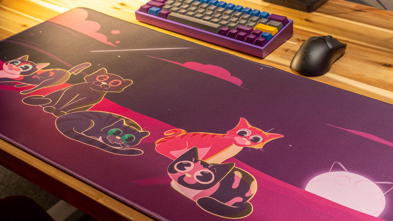 "Purrfect Evening" — Dooley Noted Deskmat