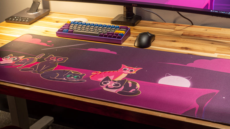 "Purrfect Evening" — Dooley Noted Deskmat