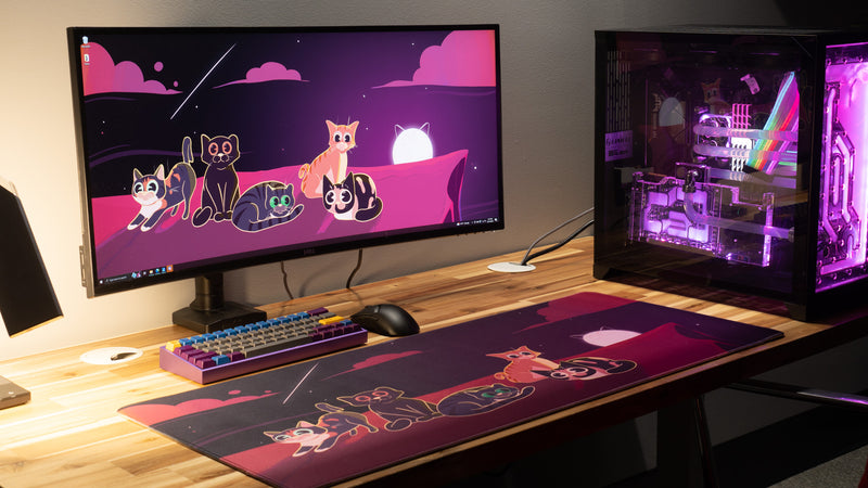 "Purrfect Evening" — Dooley Noted Deskmat