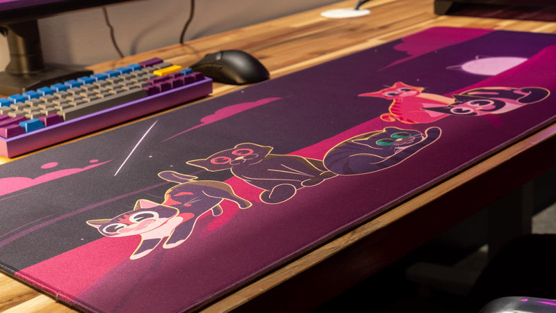"Purrfect Evening" IV — Dooley Noted Deskmat