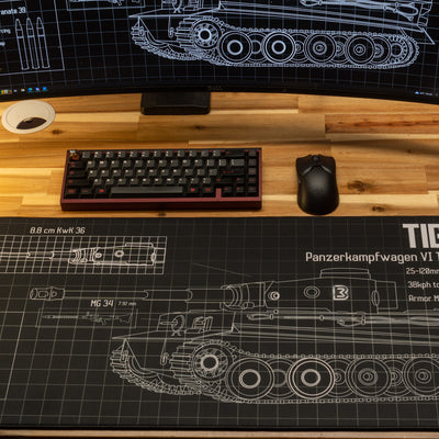 Bitt3rSteel "Wunderwaffe - Black" Limited Edition Content Creator Collaboration Gaming Deskmat