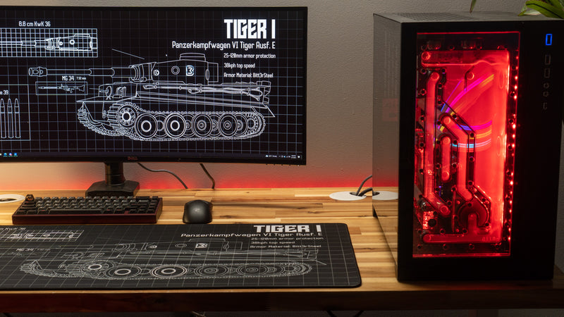 "Wunderwaffe - Black" — Bitt3rSteel Deskmat
