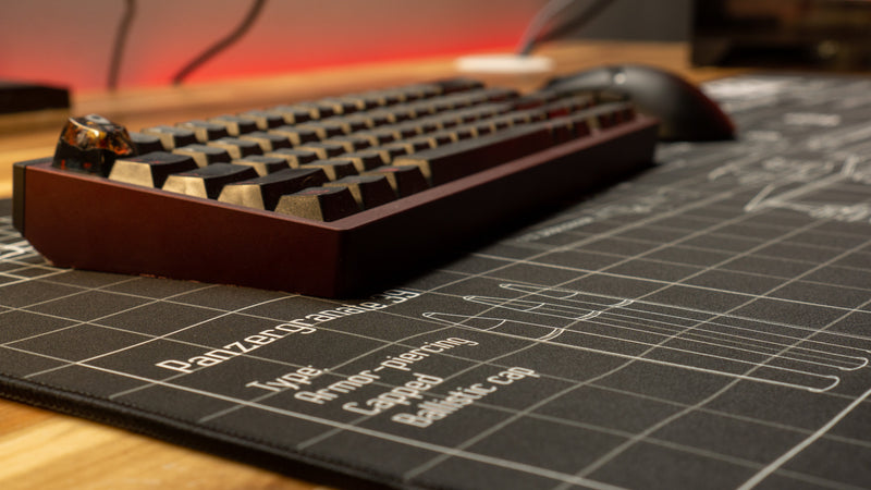 "Wunderwaffe - Black" — Bitt3rSteel Deskmat