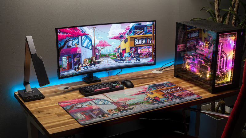 "The BEATEMUP Video Game Deskmat" — Beatemups Deskmat