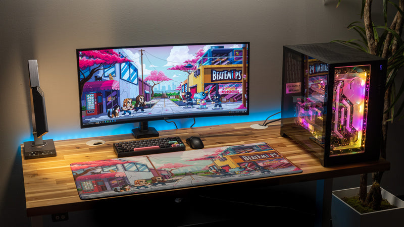 "The BEATEMUP Video Game Deskmat" — Beatemups Deskmat