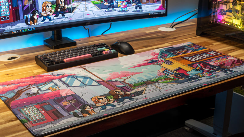 "The BEATEMUP Video Game Deskmat" — Beatemups Deskmat