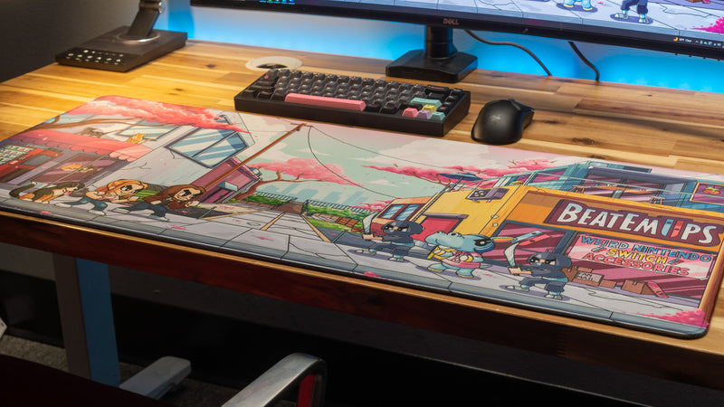"The BEATEMUP Video Game Deskmat" — Beatemups Deskmat