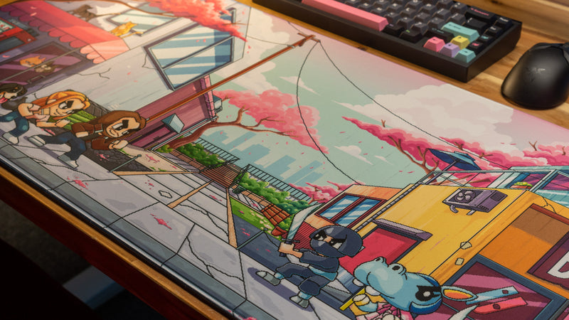 "The BEATEMUP Video Game Deskmat" — Beatemups Deskmat