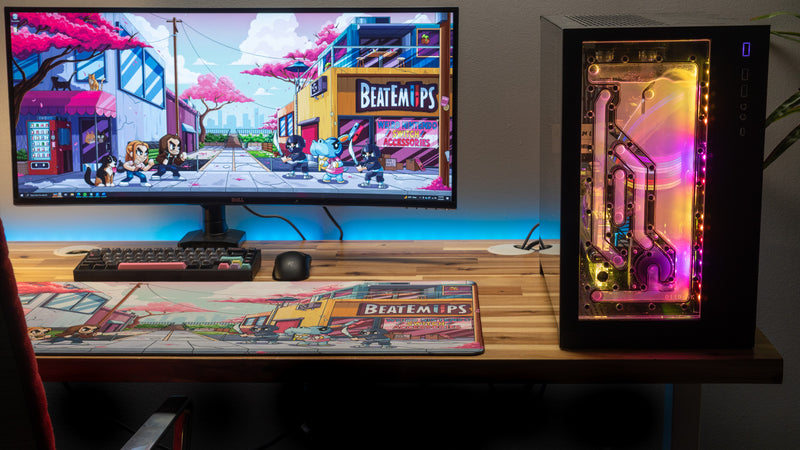 "The BEATEMUP Video Game Deskmat" — Beatemups Deskmat