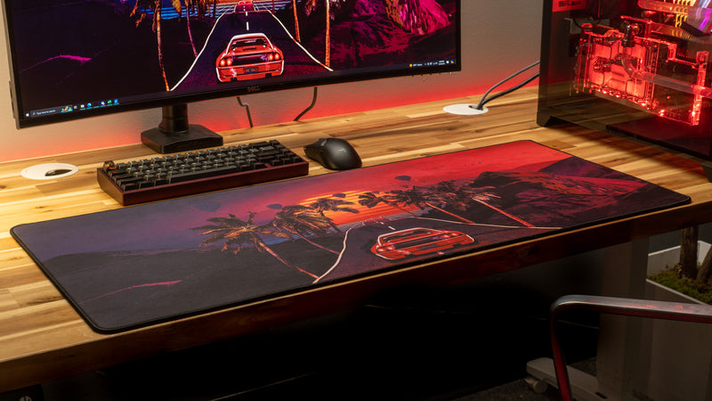 "Redwave" — Outrun Deskmat