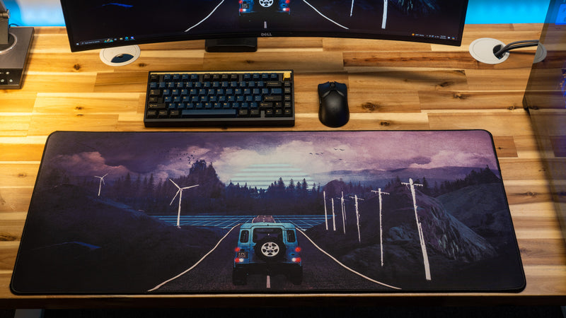 "Bluewave" — Outrun Deskmat