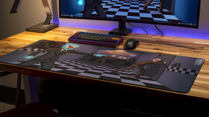 "Spiral’s Chaotic Night Shift" — Spiral Deskmat