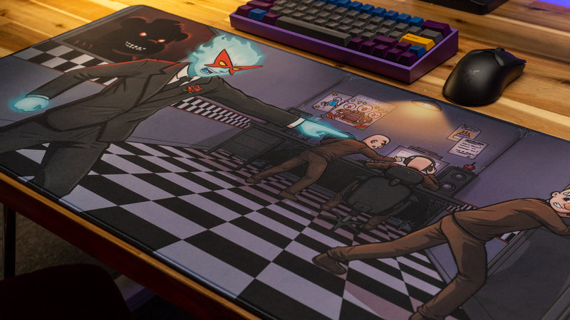 "Spiral’s Chaotic Night Shift" — Spiral Deskmat