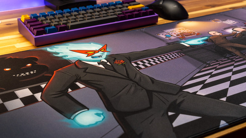 "Spiral’s Chaotic Night Shift" — Spiral Deskmat