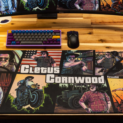 EsfandTV "Cletus Cornwood" Limited Edition Content Creator Collaboration Gaming XL Gaming Mouse Pad