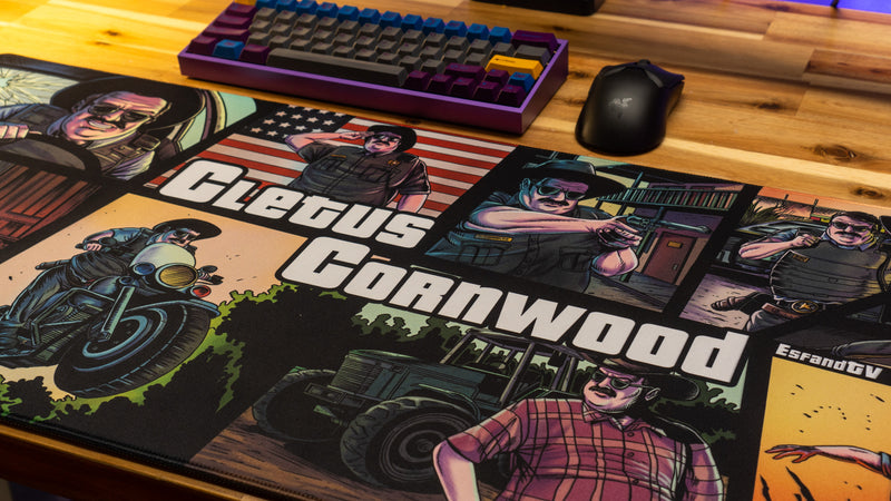 "Cletus Cornwood" — EsfandTV Deskmat