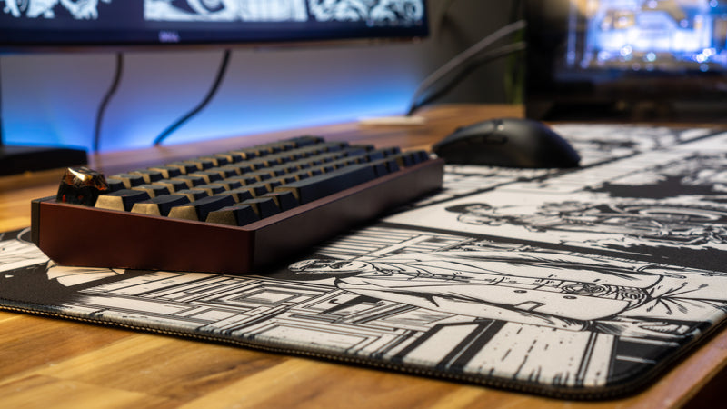 "Cletus Cornwood B&W" — EsfandTV Deskmat
