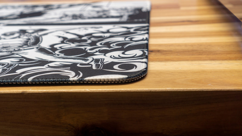 "Cletus Cornwood B&W" — EsfandTV Deskmat