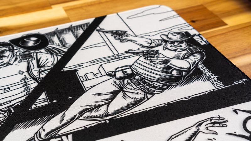 "Cletus Cornwood B&W" — EsfandTV Deskmat