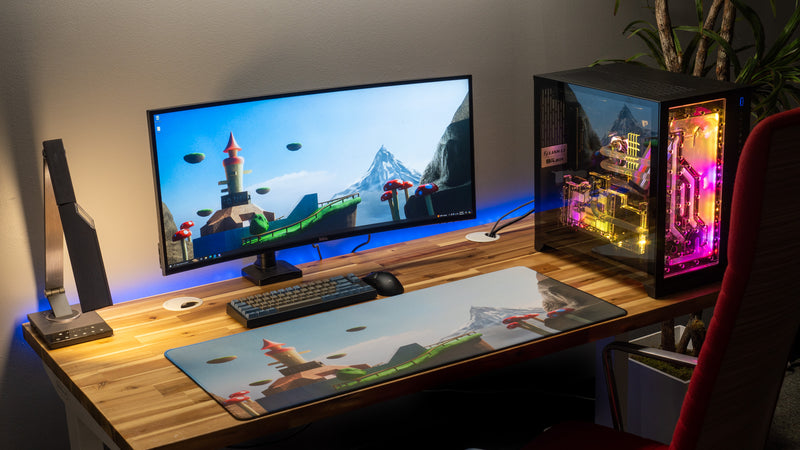 "Red Split" — Squeex Deskmat