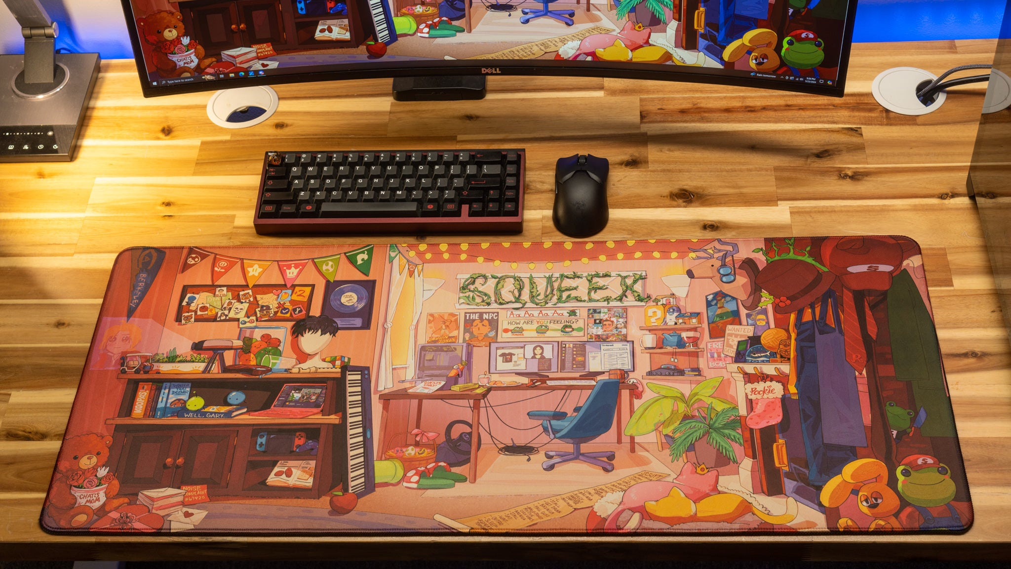 Squeex "The Pookie Pad" Limited Edition Content Creator Collaboration Gaming XL Gaming Mouse Pad