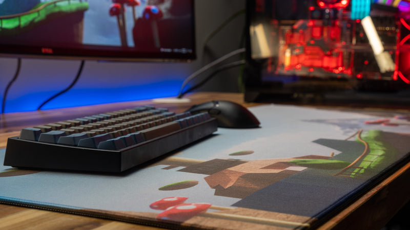 "Red Split" — Squeex Deskmat