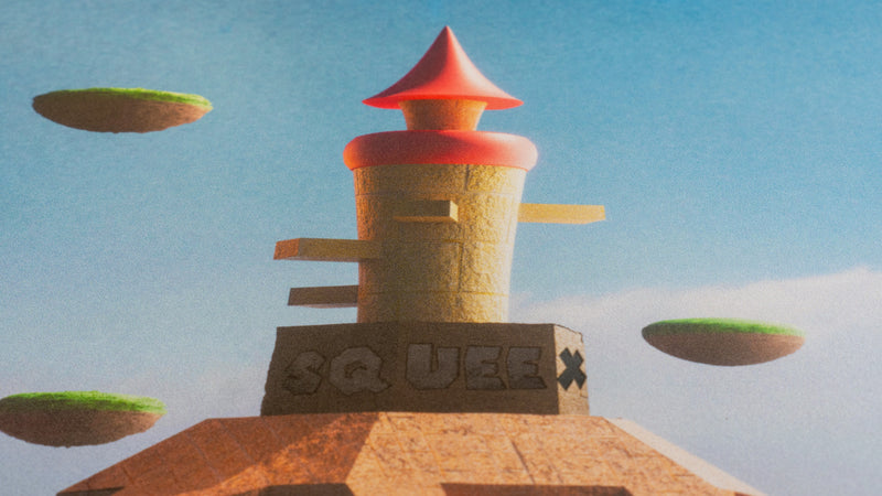 "Red Split" — Squeex Deskmat