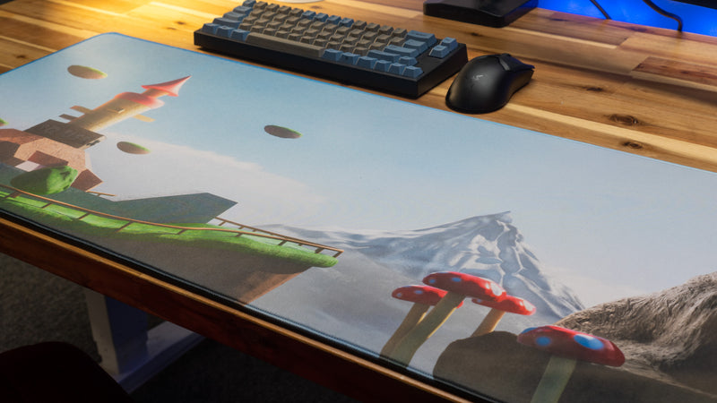 "Red Split" — Squeex Deskmat