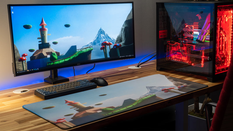 "Red Split" — Squeex Deskmat