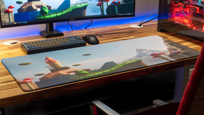 "Red Split" — Squeex Deskmat