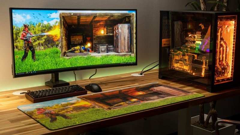 "Flame Raid" — Rust Deskmat
