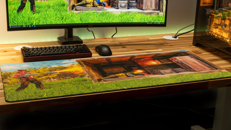 "Flame Raid" — Rust Deskmat
