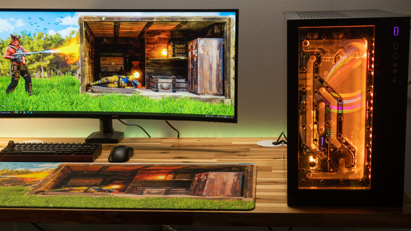 "Flame Raid" — Rust Deskmat
