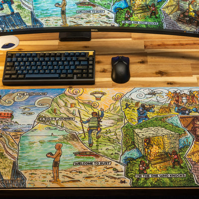 Blooprint "Fragments from the Past" Limited Edition Content Creator Collaboration XL Rust Gaming Mouse Pad