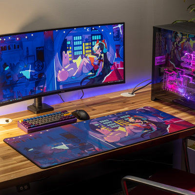 Beowulf "Beo's Cozy Bedroom Retreat" Content Creator Collaboration Gaming Mouse Pad Deskmat