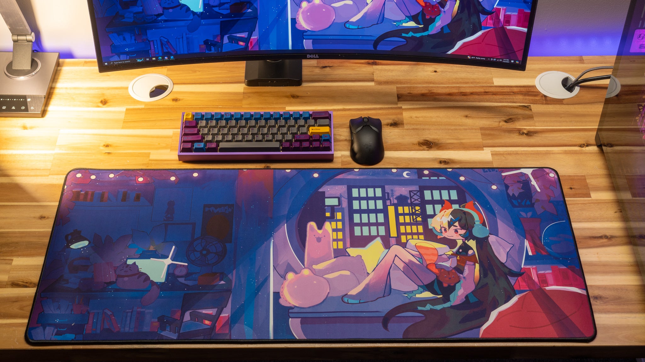 Beowulf "Beo's Cozy Bedroom Retreat" Content Creator Collaboration Gaming Mouse Pad Deskmat