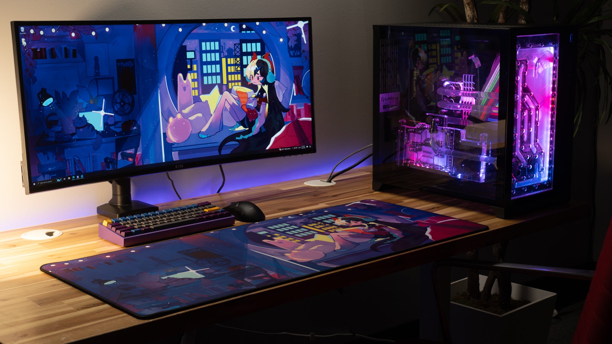 Beowulf "Beo's Cozy Bedroom Retreat" Content Creator Collaboration Gaming Mouse Pad Deskmat