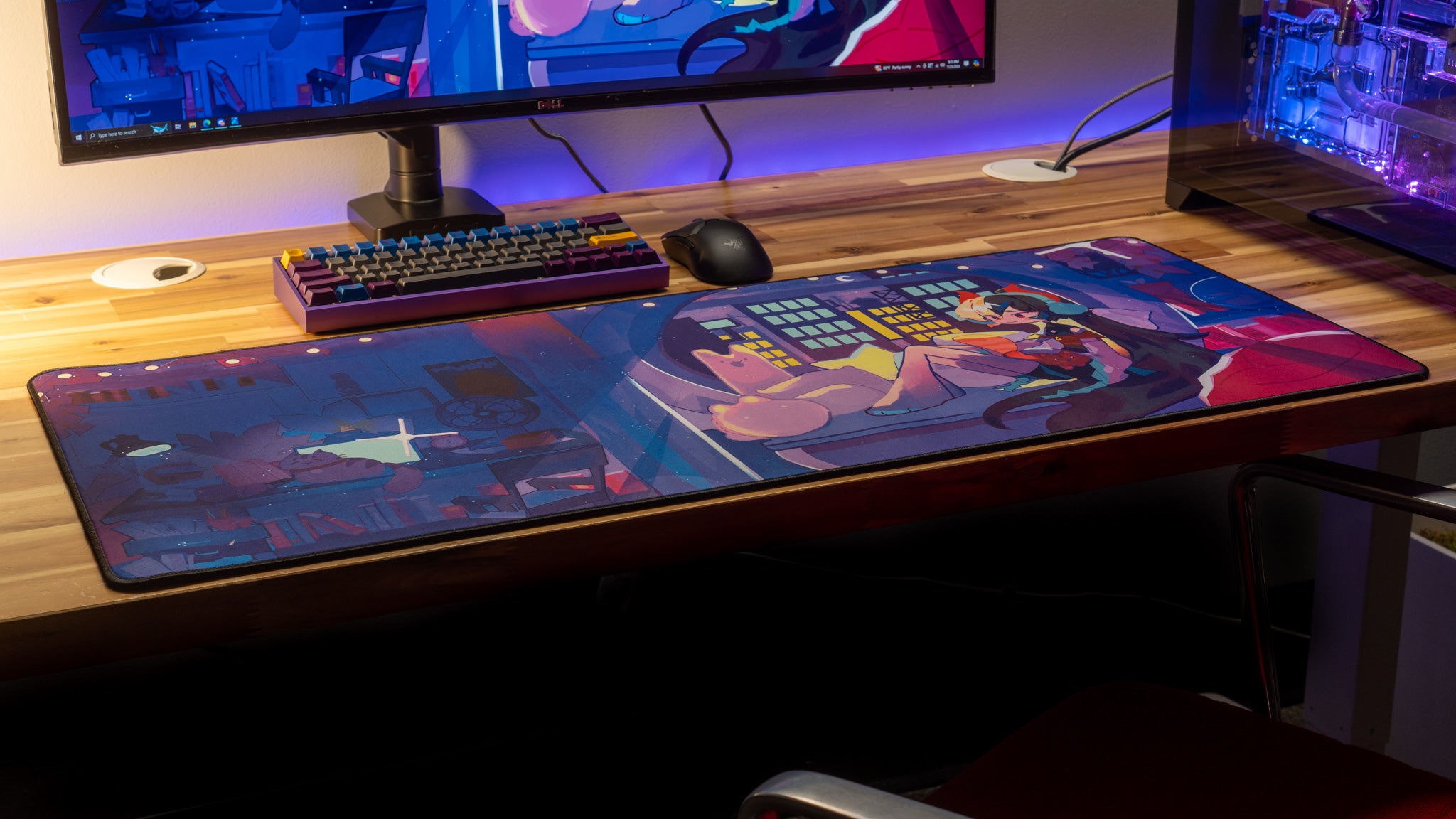 Beowulf "Beo's Cozy Bedroom Retreat" Content Creator Collaboration Gaming Mouse Pad Deskmat