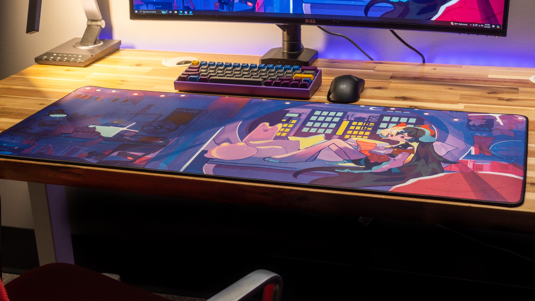 Beowulf "Beo's Cozy Bedroom Retreat" Content Creator Collaboration Gaming Mouse Pad Deskmat