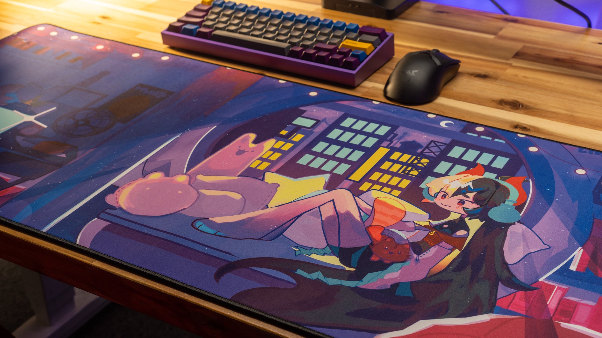 Beowulf "Beo's Cozy Bedroom Retreat" Content Creator Collaboration Gaming Mouse Pad Deskmat
