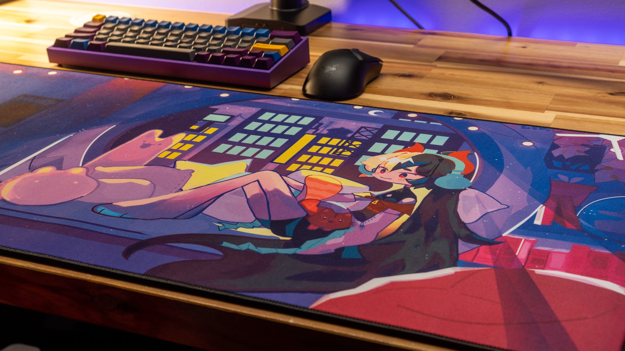 Beowulf "Beo's Cozy Bedroom Retreat" Content Creator Collaboration Gaming Mouse Pad Deskmat