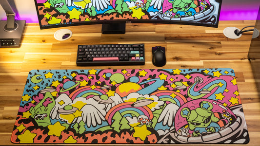 "Tour of the Galaxy" Gabi Belle XL gaming deskmat — Epic Desk