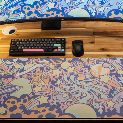 Gabi Belle "Karaoke on the Moon - Pastel" Content Creator Collaboration Gaming Mouse Pad Deskmat