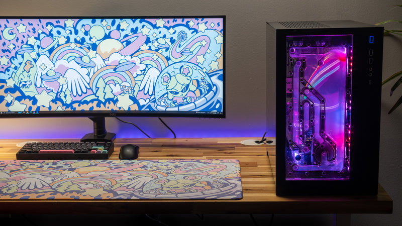 "Tour of the Galaxy - Pastel" — Gabi Belle Deskmat