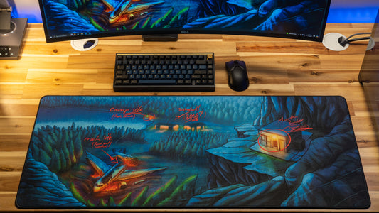 "Gary's Map" SwampFoxTV XL gaming deskmat — Epic Desk