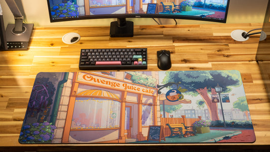"The OwengeJuice Cafe" OwengeJuice XL gaming deskmat — Epic Desk
