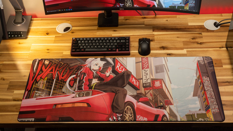 "SPRING 2024 - Mikan's NSX" Renyan XL gaming deskmat — Epic Desk
